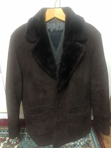 дублёнка мужские: Куртка 4XL (EU 48), 5XL (EU 50), 6XL (EU 52), цвет - Коричневый