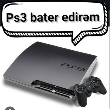 PS3 (Sony PlayStation 3): Ps3-ü Ps4-lə bater edirəm. Tam işlək vəziyyətdədir. 15 oyun (Pes