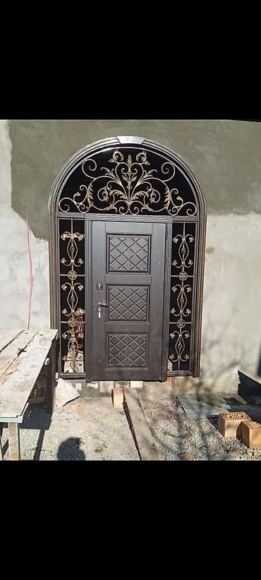 Giriş qapıları: Dekorativ və təhlükəsiz giriş qapıları - Material: qalın metal — 4