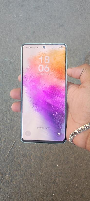 ses mixeri: Samsung Galaxy A73 5G, 256 GB, rəng - Yaşıl, Sensor — 1