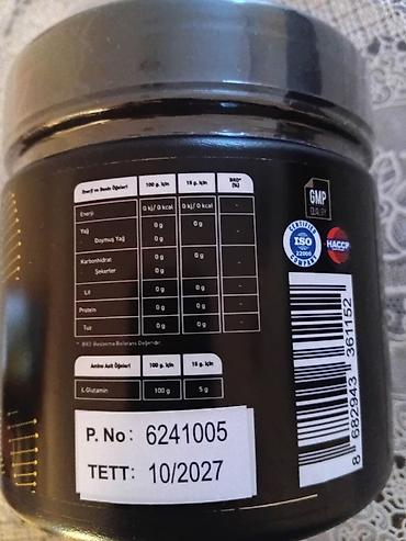 amino protein: DNA Nutrition L-Glutamine tozu Xüsusiyyətlər: - 100% L-Glutamine — 2
