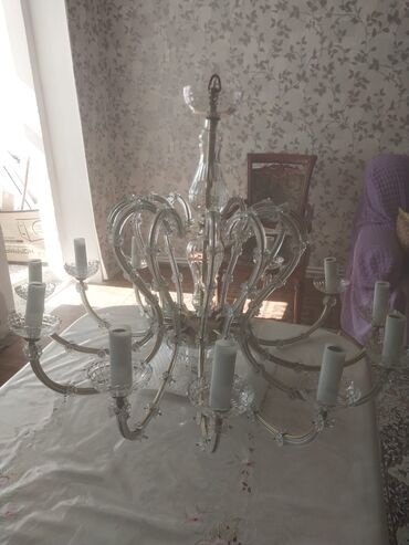 Lent lampalar: Çılçıraq, 10 və daha çox lampa, Xrustal