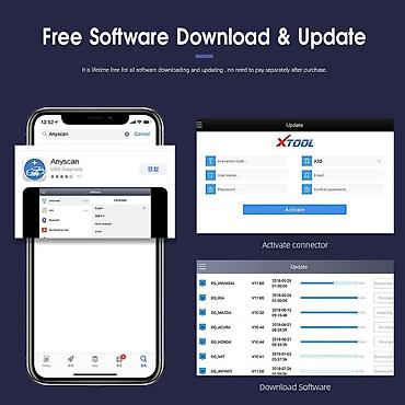 Alati za automobile: Novo- XTOOL Anyscan A30D V2.0 Bluetooth OBD2 CANFD FCA Cena skenera — 17
