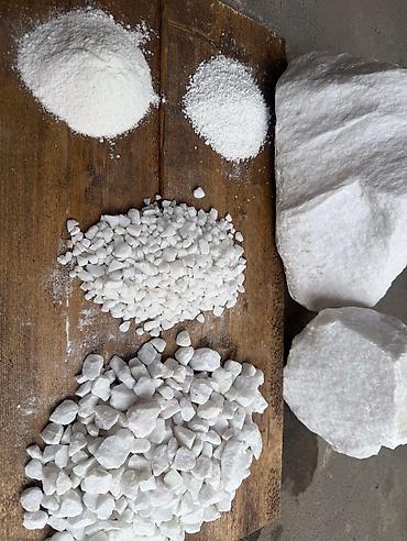 Мраморная крошка: Мраморная крошка, Белый, Ландшафтная, В мешках — 7