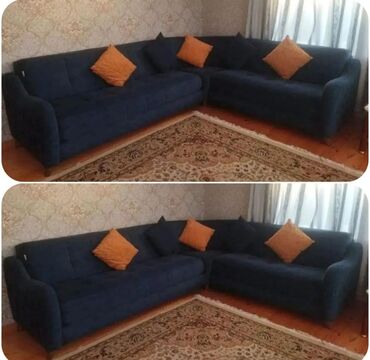 açılıb yığılan divan: Угловой диван, Б/у, Раскладной, С подъемным механизмом