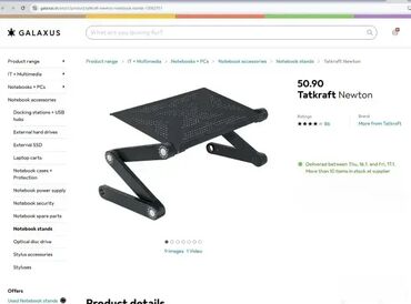 Druga oprema za računare i laptopove: Postolje za Laptop Tablet - Tatkraft NEWTON Veoma lagano postolje za — 13