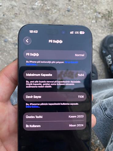 IPhone 15 Pro, 128 GB, Black Titanium, Face ID lalafo.az -da IPhone 15 Pro, 128 GB, Black Titanium, Face ID