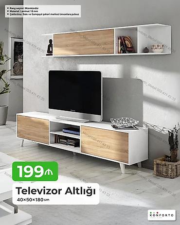 matras alti: Televizor altlığı və asma rəf dəsti Ölçülər: - Altlıq: 40×50×180 sm — 1