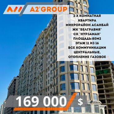 Новостройки от застройщика: 2 комнаты, 80 м², Элитка, 11 этаж, Дизайнерский ремонт