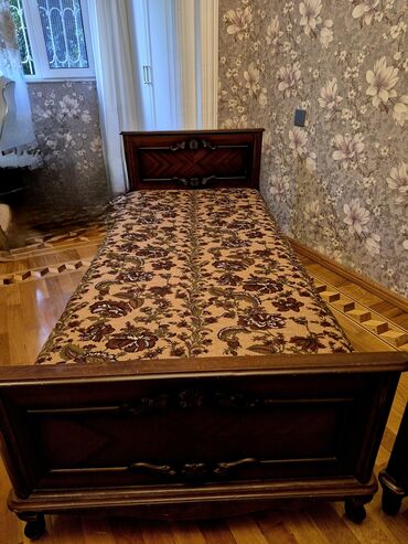 спальная кровать: Oğlan və qız üçün, İşlənmiş, Çarpayı, Bazasız, Matras ilə, Siyirməsiz
