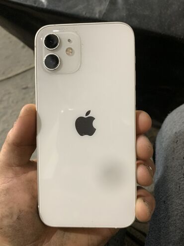 телефон самсунг 55: IPhone 12, Б/у, 64 ГБ, Белый, Зарядное устройство, Защитное стекло, Чехол, 76 %