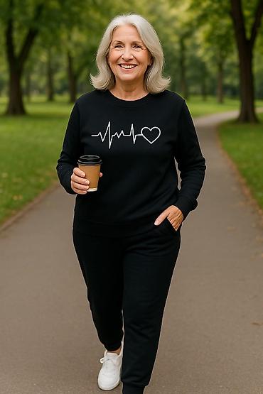 Gornji i donji deo: Ženski komplet trenerke – duks + donji deo Ik - Udoban duks sa — 1