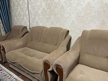 Комплекты мягкой мебели: Комплект мягкой мебели, Б/у, Самовывоз, Бесплатная доставка, цвет - Бежевый — 9