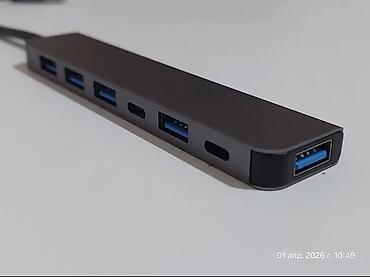 fly ds110: 3.0 7-u-1 USB C Hub, 5V režim napajanja, kompatibilan sa tabletom, USB — 3