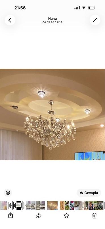 İşıqlandırma: Çılçıraq, 10 və daha çox lampa, Xrustal — 1