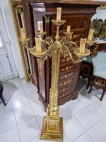breneri za plin: Podna lampa (7 sveća) – Visina 174 cm 💡 Visina: 174 cm, širina u — 2