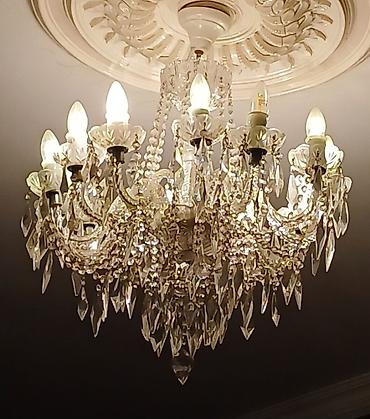 Çılçıraq, 10 və daha çox lampa, Xrustal