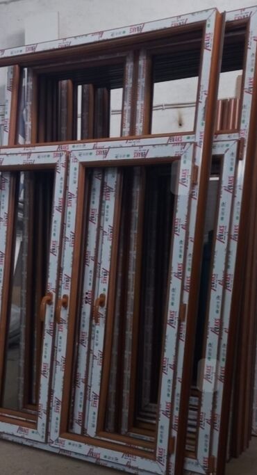 Qapıların təmiri: Plastik pəncərə qapı alminium izosistem cambalkon pəncərə qapı — 9
