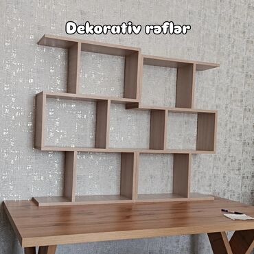 kreditle kafel metlax: Dekorativ rəf. Hündürlük 100 Uzunluq 120 Dərinlik 20 Rəng seçimi var