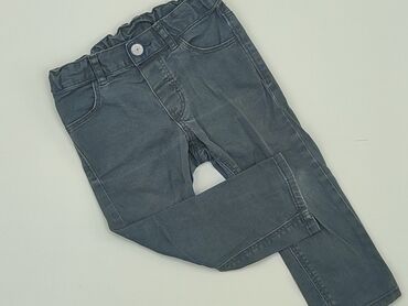 jeansy z perełkami: Spodnie jeansowe, H&M, 9-12 m, stan - Dobry