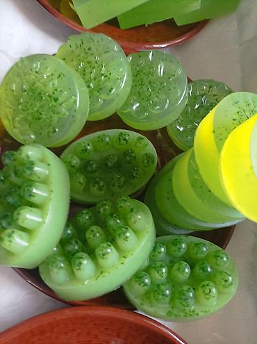 Гигиена и ароматизаторы: Натуральное ручное мыло в ассортименте:Огурцы🍀Петрушка🍀Рис с молоком — 8