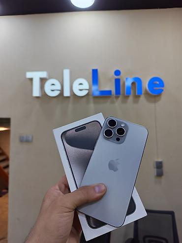 samsung iphone barter: IPhone 15 Pro Max, 256 GB, Natural Titanium, Zəmanət, Simsiz şarj, Face ID — 1