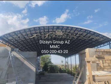 Naveslər, markizlər: Möhkəm metal konstruksiyalı və polikarbonat örtüklü, qövs formalı — 2