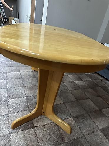 study table: Продаю Раздвижной обеденный стол из массива дерева - Форма — 1