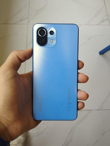 telefon nokia 8: Xiaomi Mi 11 Lite, 128 GB, rəng - Mavi, 
 Face ID, İki sim kartlı, Barmaq izi