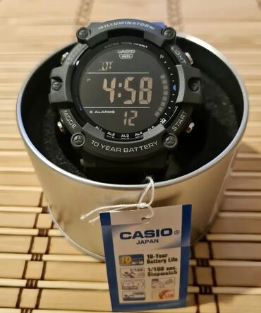qarin piylerini eritmek üçün idman: Yeni, Qol saatı, Casio, rəng - Qara