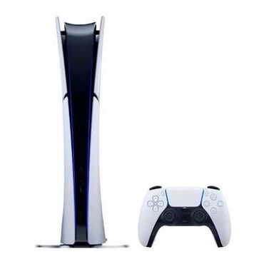 PS5 (Sony PlayStation 5): PlayStation 5 oyun konsolu – ağ rəng, üstündə orijinal DualSense — 1