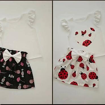 Kompleti: 👗 Cena kompleta (majica + suknja): 2.400 din💥 📏 Veličine: 1, 2, 4, 6 — 2