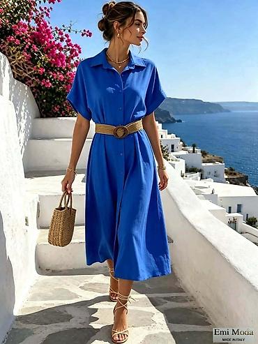 mango ogrlice: Ženska midi haljina košulja, elegantnog i ležernog kroja, idealna za — 2