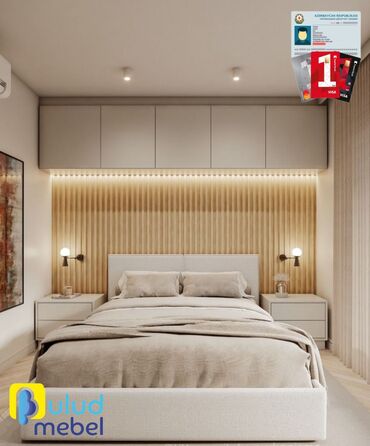 Yataq otağı dəstləri: 2 təknəfərlik çarpayı, Dolab, Komod, Tumba, Azərbaycan, Yeni — 13