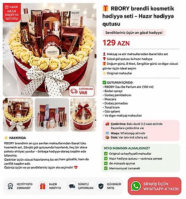 Kosmetik dəst, >10 məhsul, Yeni, Ödənişli çatdırılma