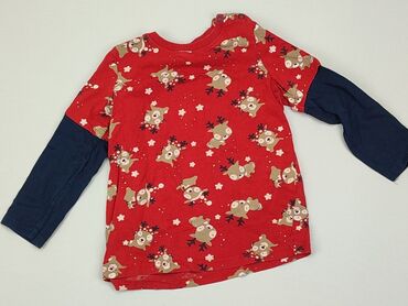 bluzka kopertowa czerwona: Bluzka, So cute, 2-3 lat, 92-98 cm, stan - Dobry