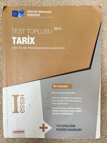 umumi tarix 9: Tarix test toplusu 2019.Ici tertemizdi