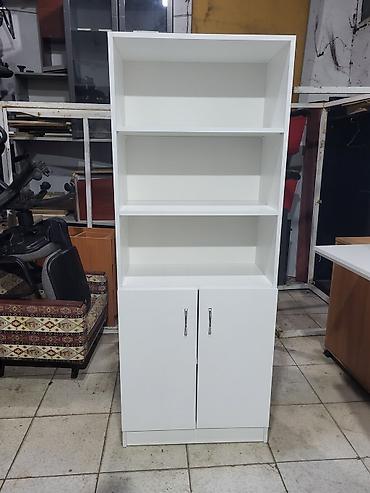 Ağ rəngli çoxfunksiyalı kitab və sənəd şkafı - Üst hissə: 3 açıq rəf