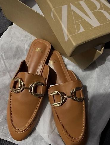 makasin kişi: Zara, Ölçü: 36, rəng - Qəhvəyi, Yeni — 1