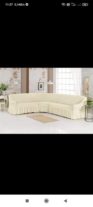 Другой текстиль: Угловой диван чихол Жатка кочиства Товар из Турции 3 метр до 8 метр — 5