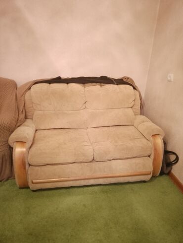 диван в карабалта: Диван-кровать, цвет - Бежевый, Б/у