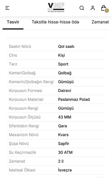Qol saatları: Yeni, Qol saatı, Raymond, rəng - Gümüşü — 8