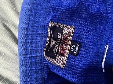 mizuno: Кимоно (ги) для дзюдо/самбо Mizuno, синий цвет. Носил пару раз. Торг — 2