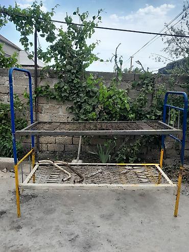 matras demiri: Oğlan və qız üçün, İşlənmiş, Çarpayı, Matrassız, Siyirməsiz, Dəmir — 1