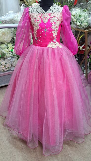 платья свободного кроя: Детское платье, цвет - Розовый, Новый