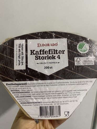 Kofe: Məhsul dəsti: Gevalia orta qovrulmuş üyüdülmüş qəhvə + Eldorado kağız