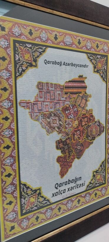Şəkillər, tablolar: Qarabağin xalça xəri̇təsi̇
ölçüləri 31#39 sm və 59 #50 sm — 2