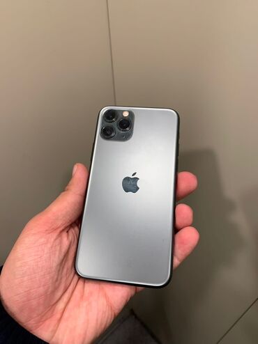 Apple iPhone: IPhone 11 Pro Max, 256 GB, Matte Midnight Green, Zəmanət, Face ID, Sənədlərlə