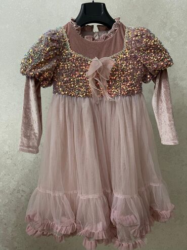 Платья: Детское платье, цвет - Белый, Новый — 4