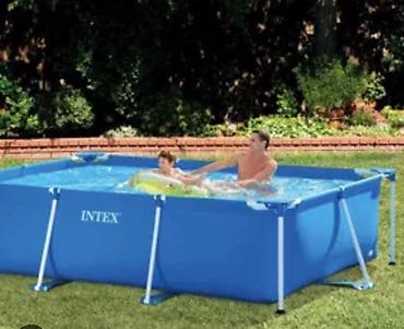 Бассейны: Каркасный прямоугольный бассейн Intex Rectangular Frame Set - — 3